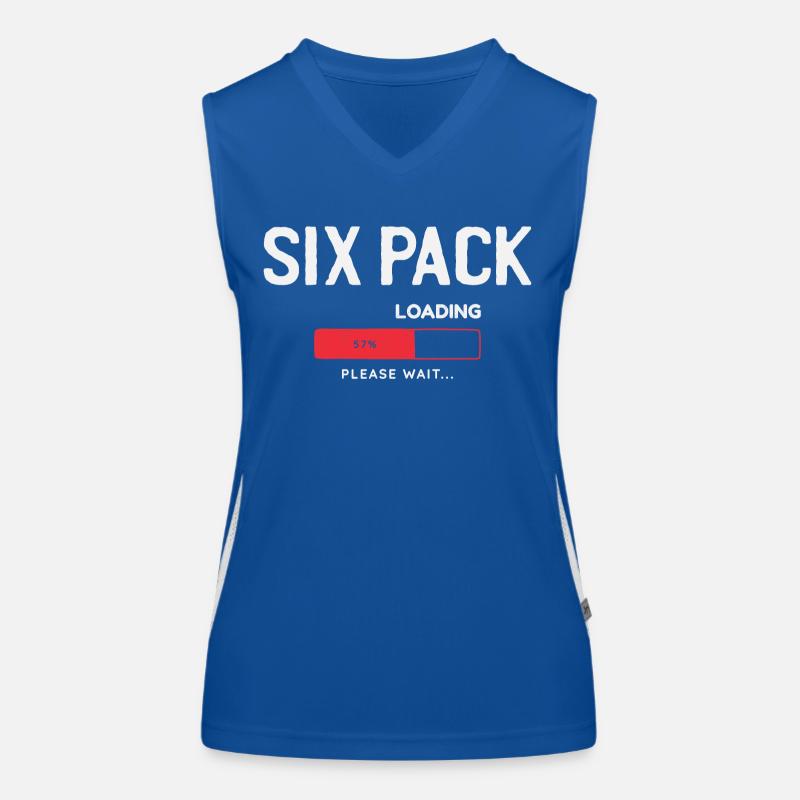 Six Pack wird geladen, bitte warten Funktionelles Kontrast-Tank Top für Frauen