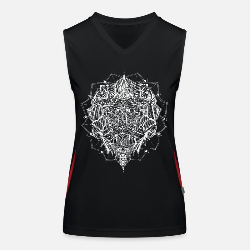Loewe Doodle weiss Funktionelles Kontrast-Tank Top für Frauen
