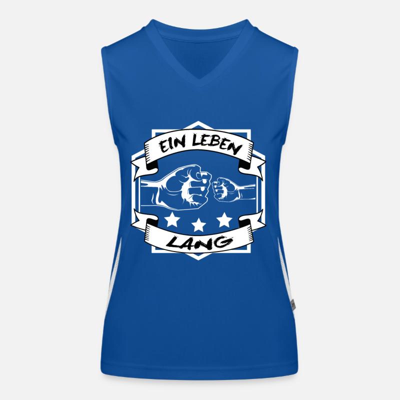 Vater und Sohn - Spruch - Ein leben lang - Fäuste Funktionelles Kontrast-Tank Top für Frauen