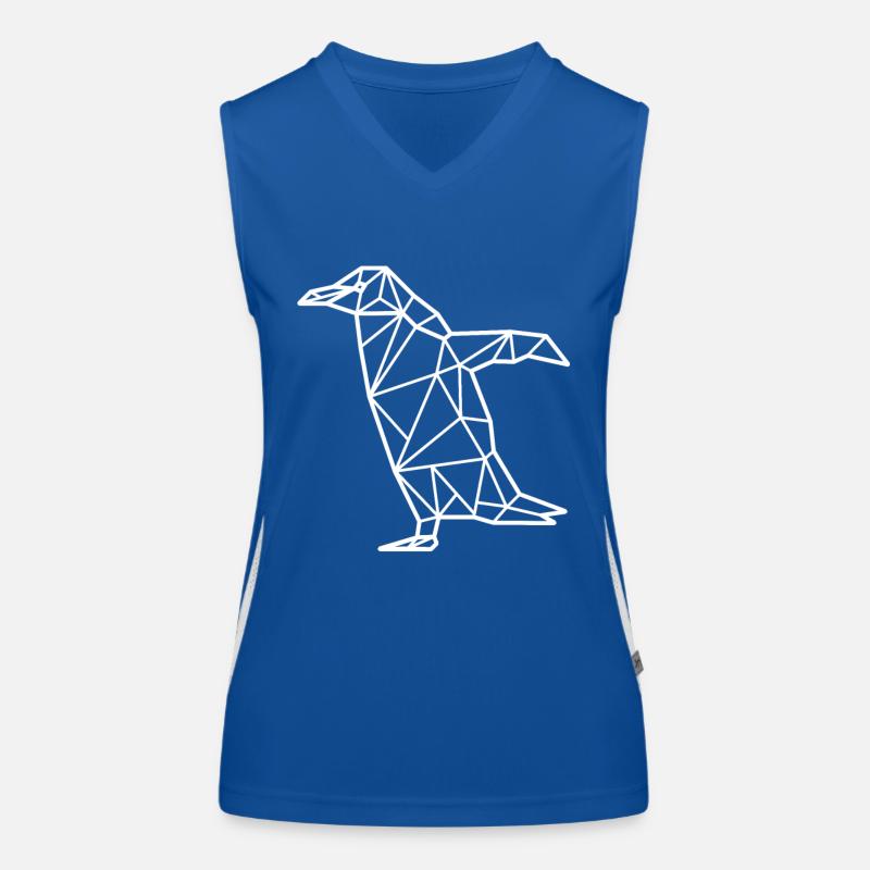 Pinguin Polygon Funktionelles Kontrast-Tank Top für Frauen
