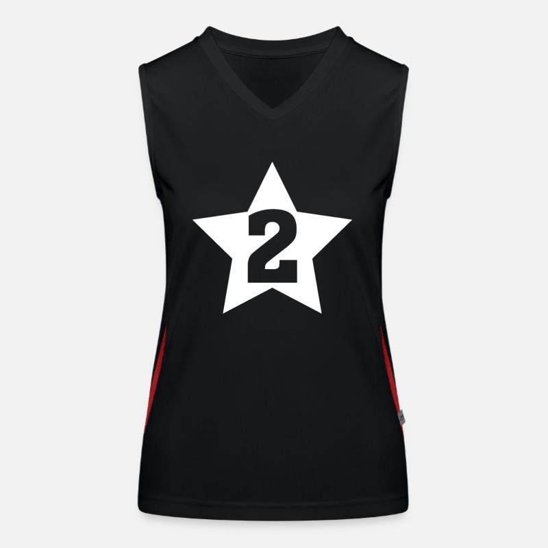 Stern 2 Funktionelles Kontrast-Tank Top für Frauen