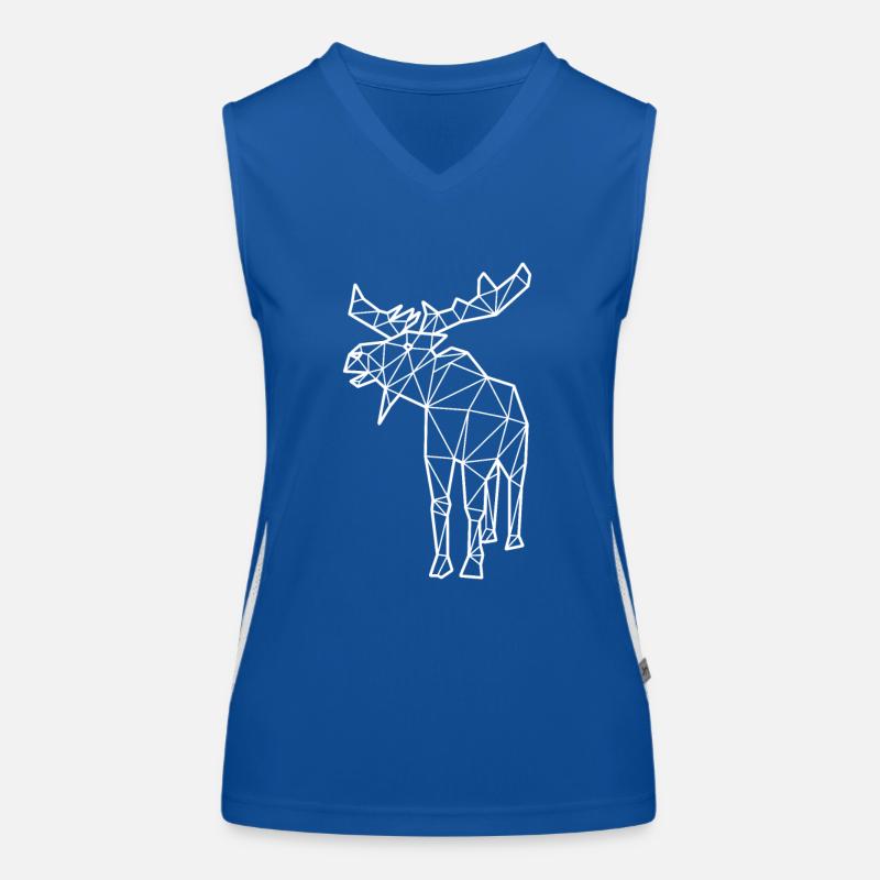 Elch Polygon Funktionelles Kontrast-Tank Top für Frauen