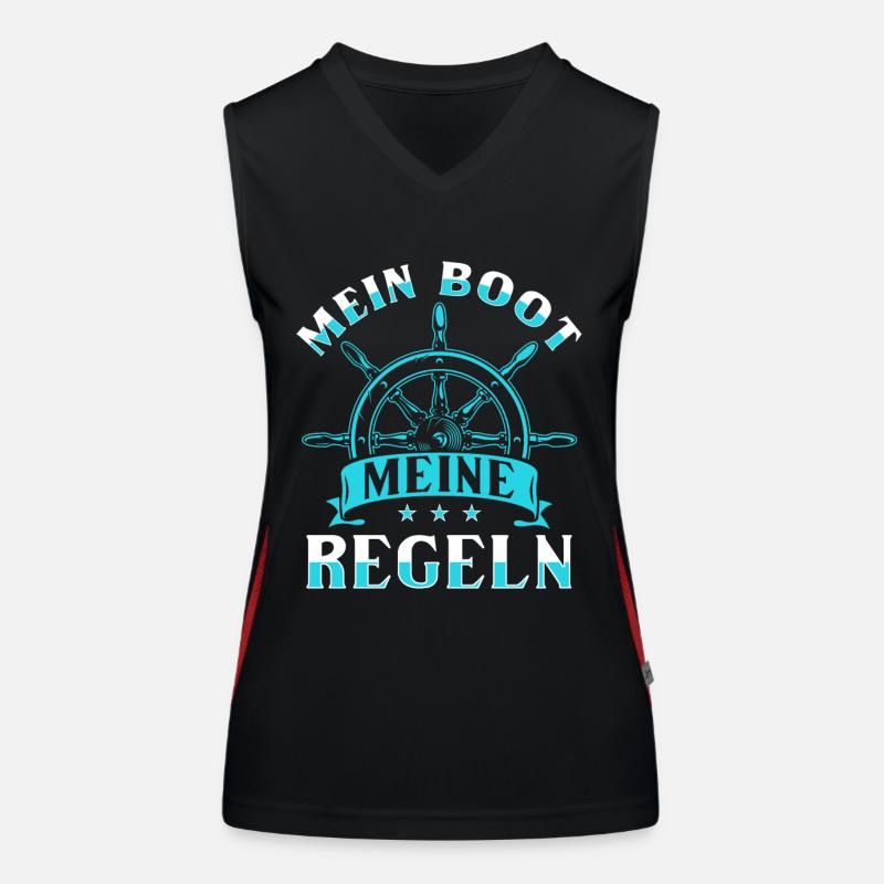Kapitän Spruch Funktionelles Kontrast-Tank Top für Frauen