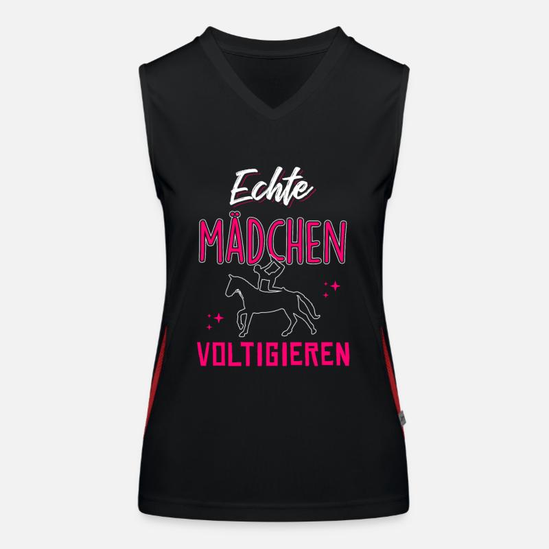 Echte Mädchen Voltigieren Funktionelles Kontrast-Tank Top für Frauen