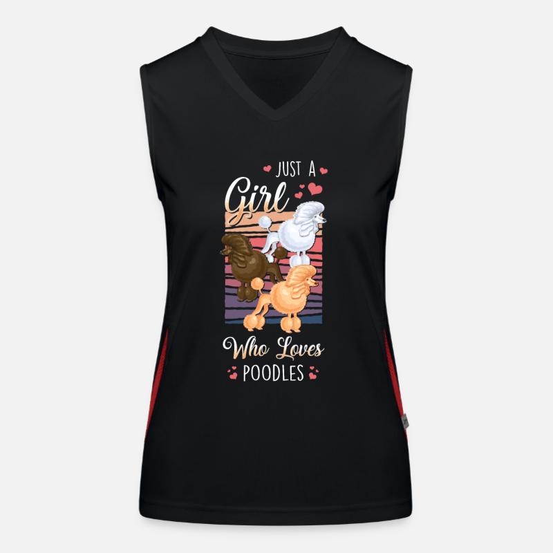 Poodle Saying Women's Functional Contrast Tank Top