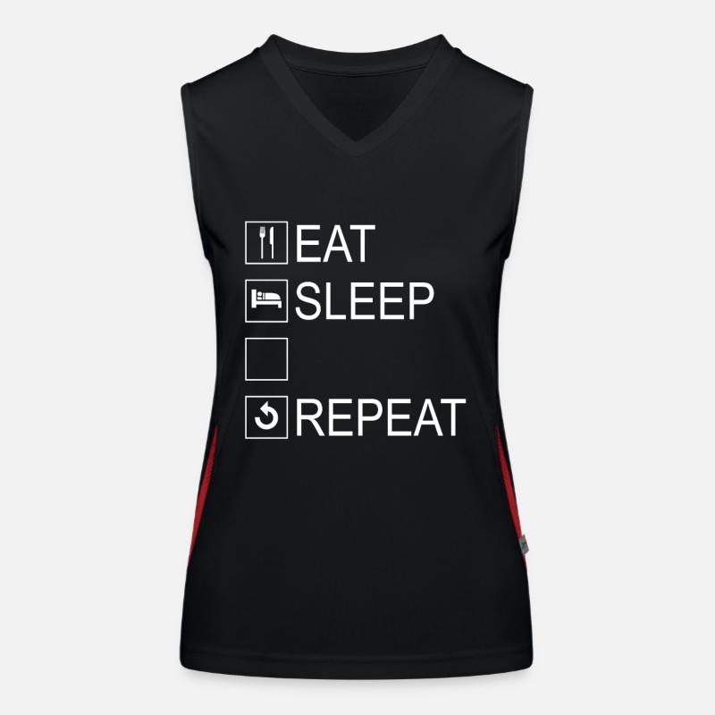 Modèle Eat Sleep Repeat Débardeur respirant contrasté Femme