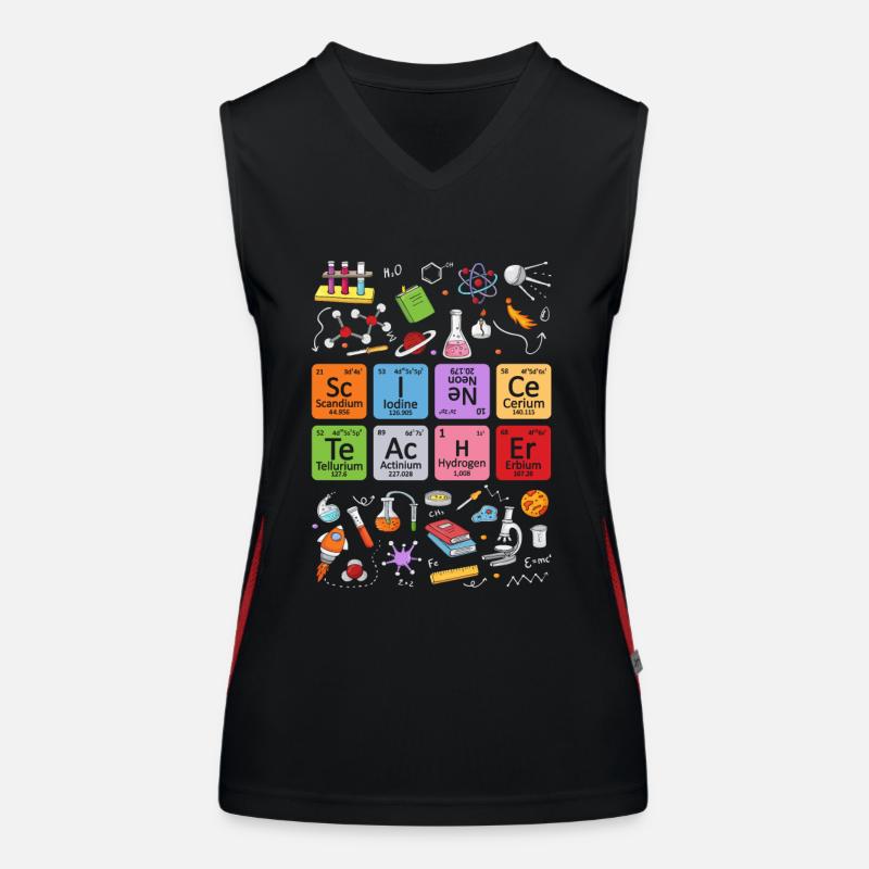 Cadeaux de professeur de physique Débardeur respirant contrasté Femme