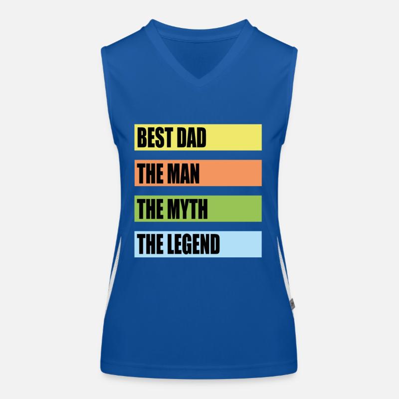 Bester Papa Sprüche Funktionelles Kontrast-Tank Top für Frauen