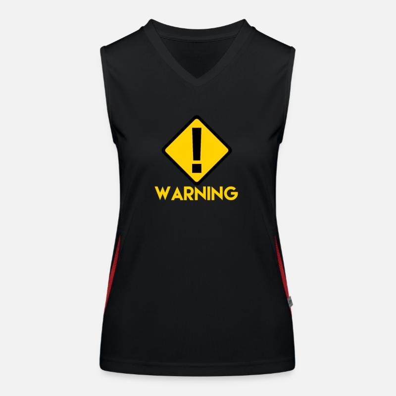Warnschild Funktionelles Kontrast-Tank Top für Frauen