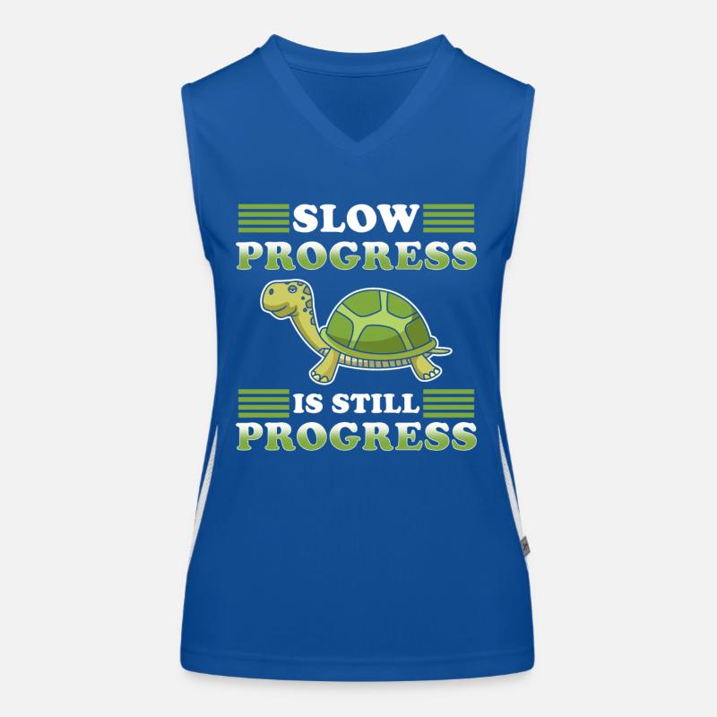 Schildkröte lustiger Spruch langsam Funktionelles Kontrast-Tank Top für Frauen