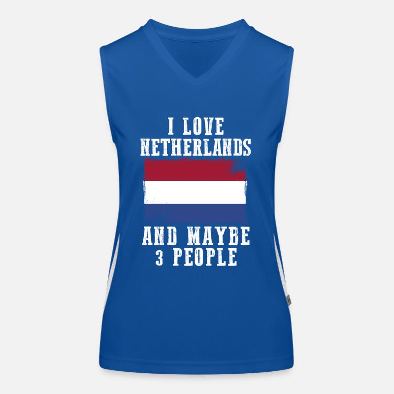 Drapeau pays-bas drôles de phrases Débardeur respirant contrasté Femme