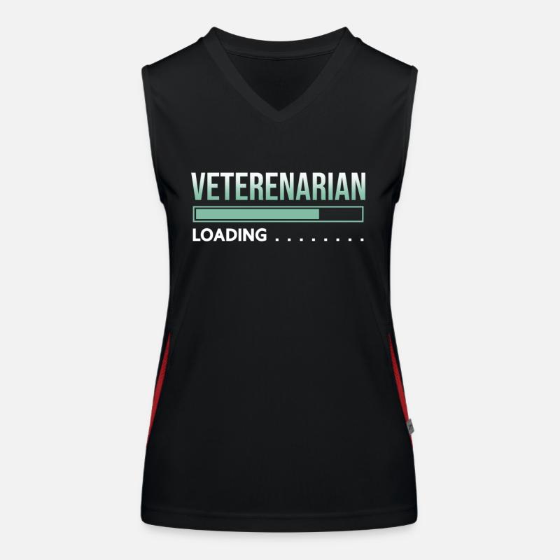 Veterinarian laoding Women's Functional Contrast Tank Top