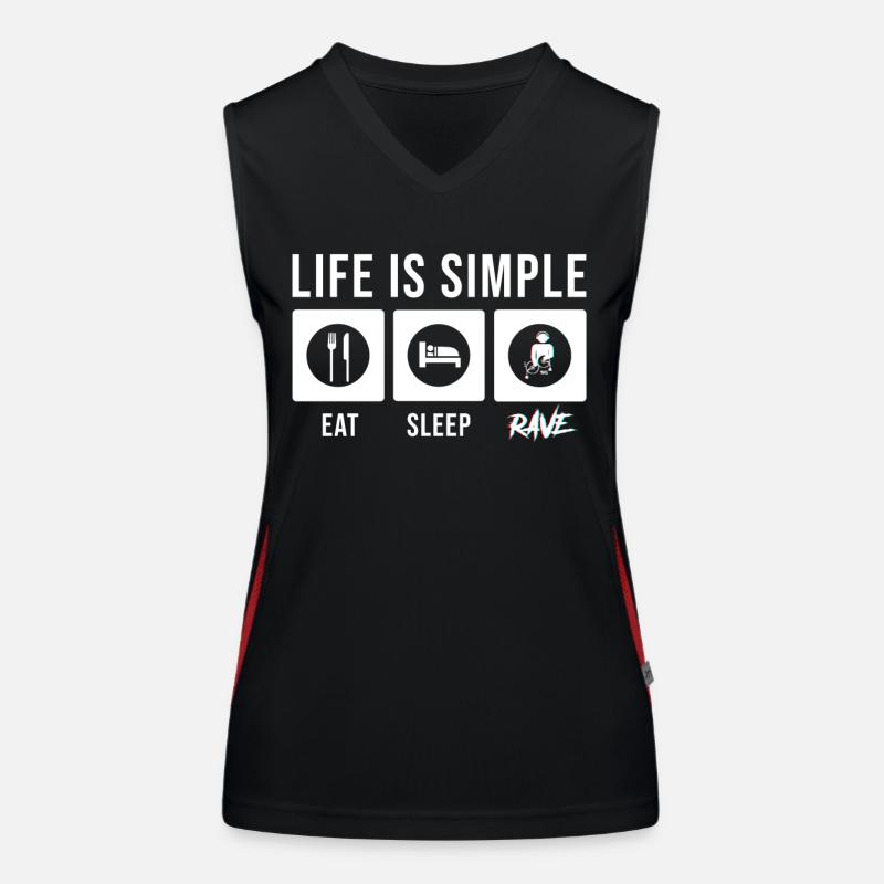 Rave Raver Techno Electro Music Women's Functional Contrast Tank Top