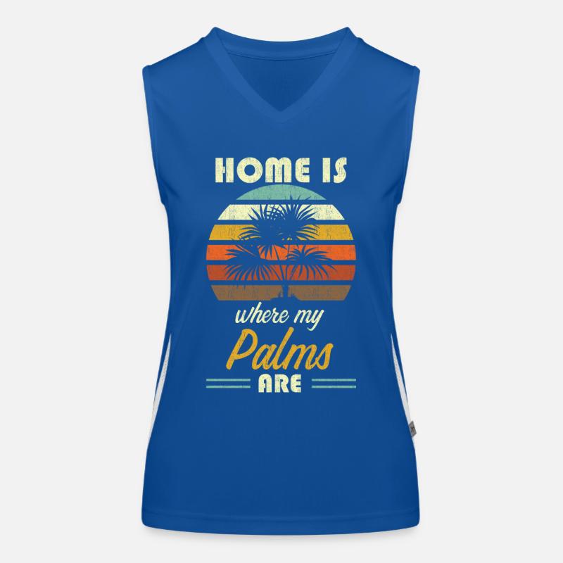 Palmen Spruch Funktionelles Kontrast-Tank Top für Frauen