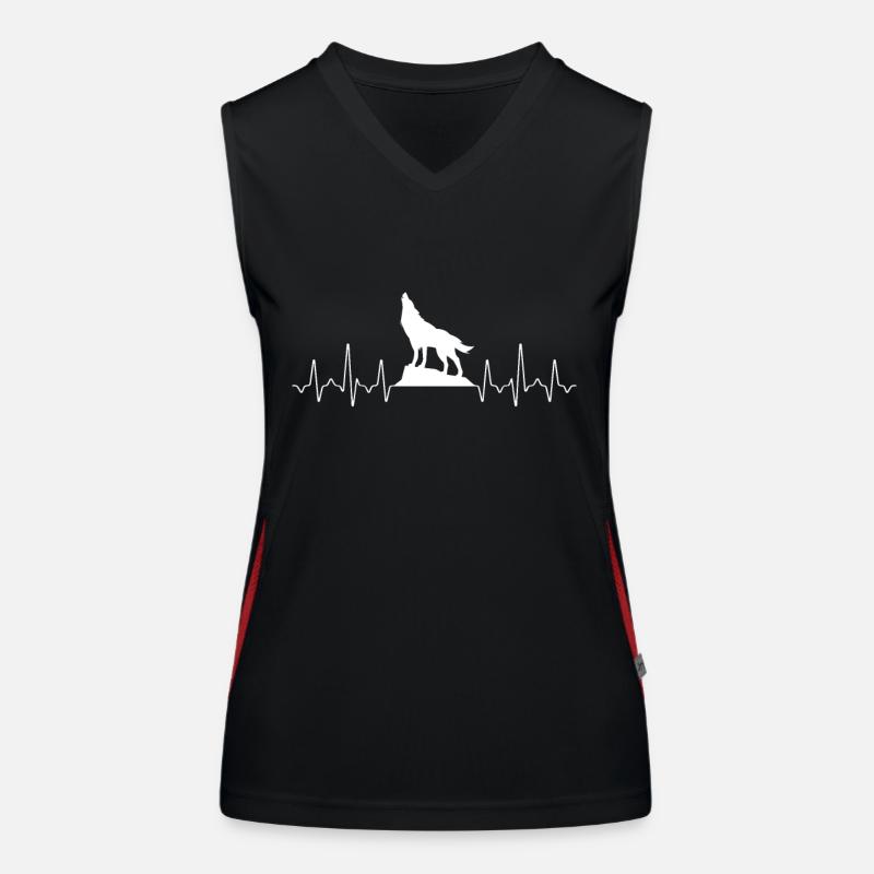 Wolf Hearbeat Débardeur respirant contrasté Femme