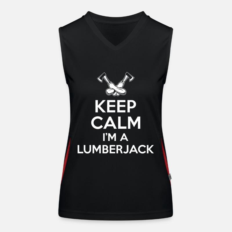 Keep Calm Lumberjack Débardeur respirant contrasté Femme