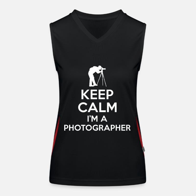Keep calm Photographer Débardeur respirant contrasté Femme