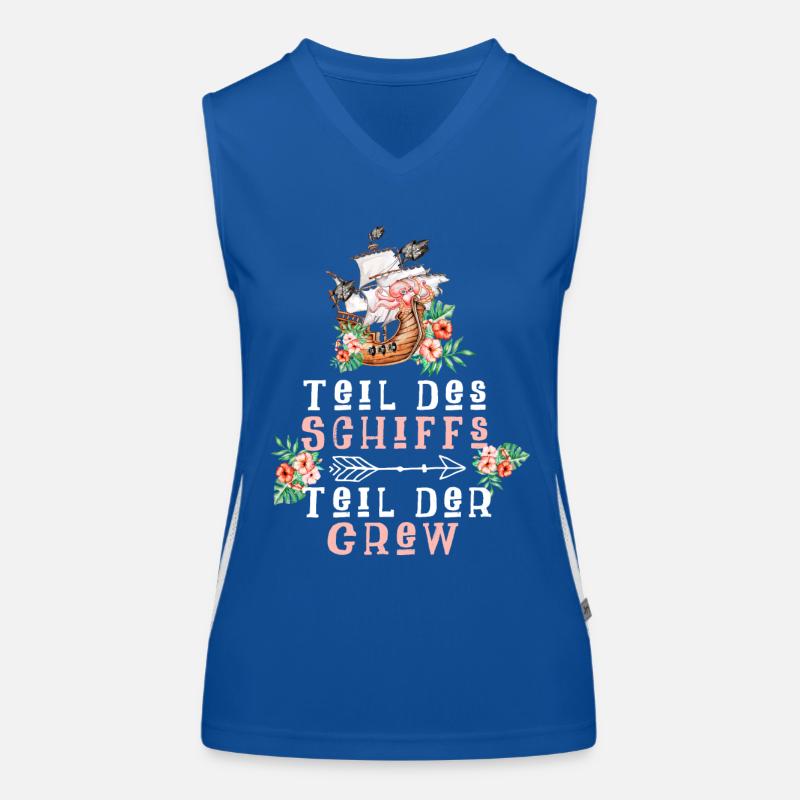 Teil des Schiffs Teil der Crew Funktionelles Kontrast-Tank Top für Frauen