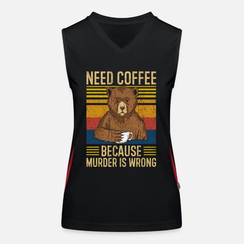 Coffee saying funny Women's Functional Contrast Tank Top