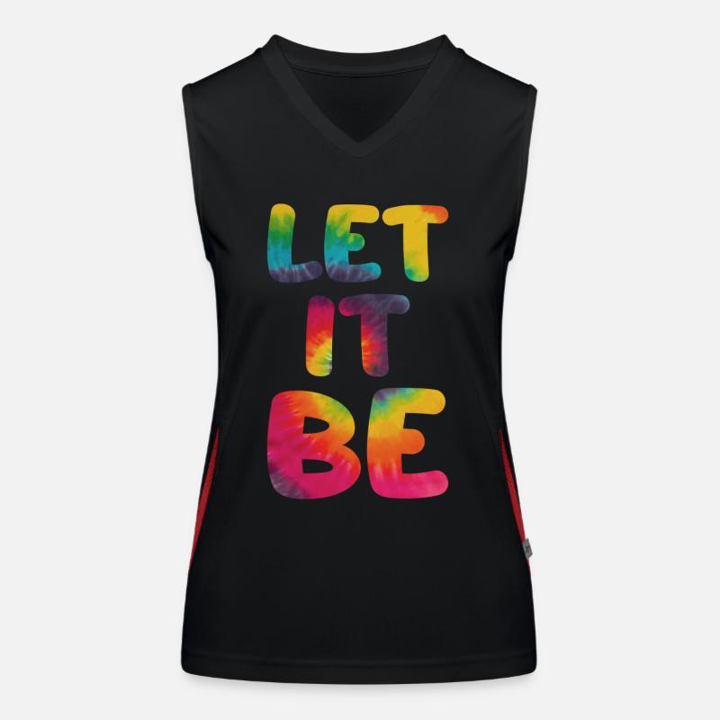 Hippie saying Let it be Women's Functional Contrast Tank Top