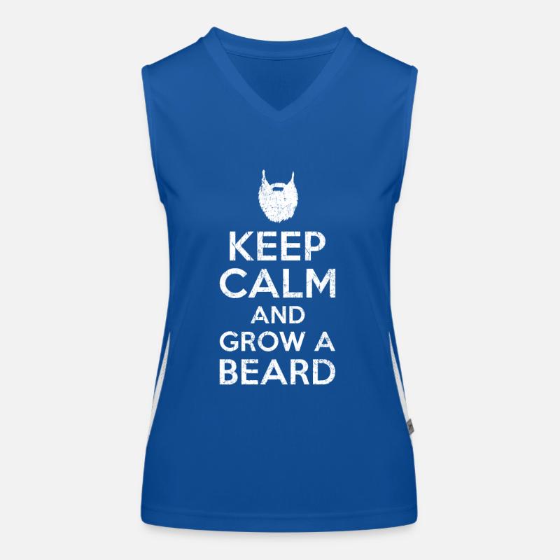 Keep calm beard Women's Functional Contrast Tank Top