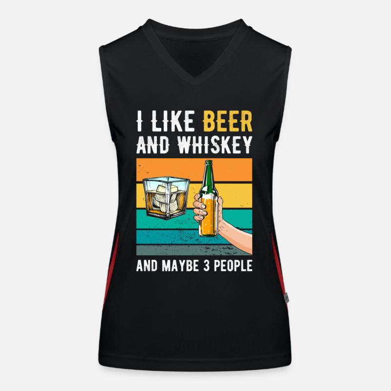 Whiskey Funktionelles Kontrast-Tank Top für Frauen