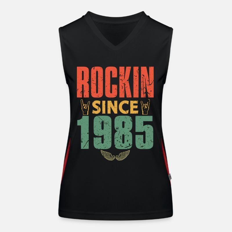 Anniversaire 1985 Sort rock Débardeur respirant contrasté Femme