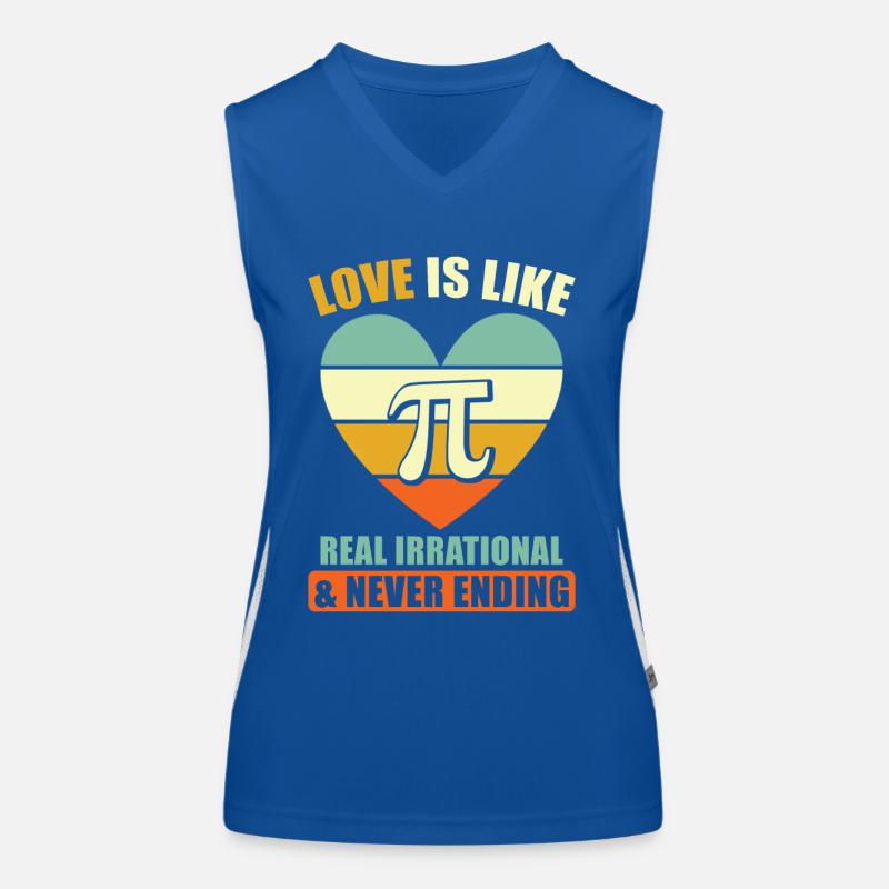 Pi Mathe Spruch Funktionelles Kontrast-Tank Top für Frauen