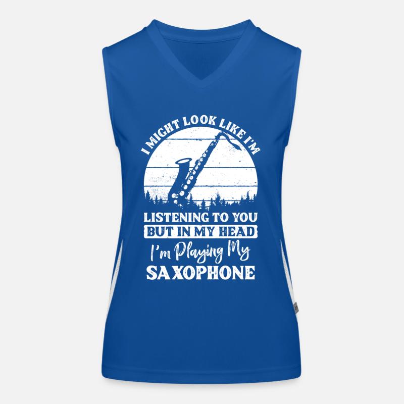 Saxofon Funktionelles Kontrast-Tank Top für Frauen
