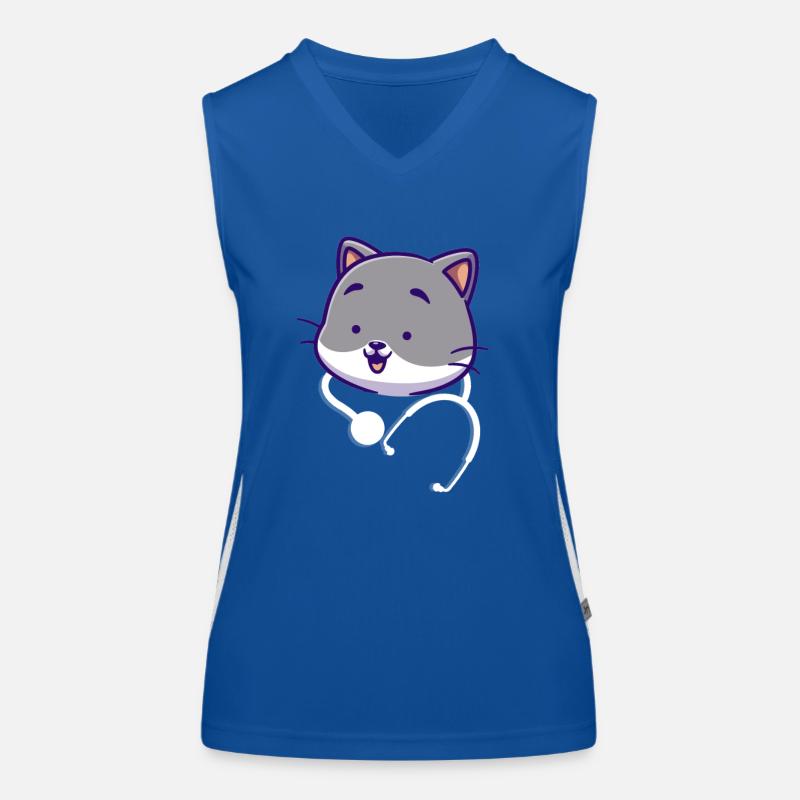 Stethoscope cute Women's Functional Contrast Tank Top