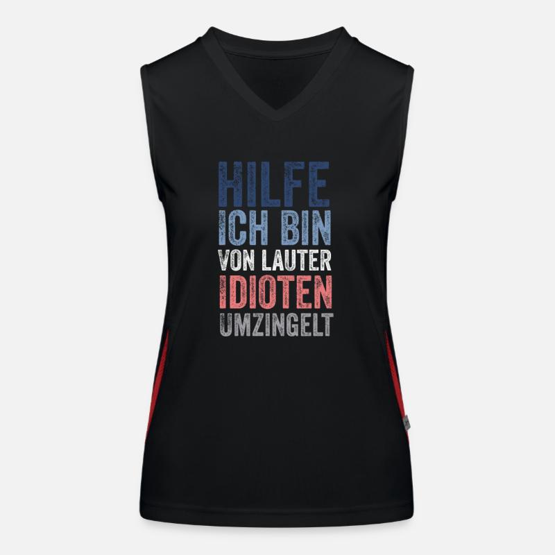 Help I'm surrounded by idiots Women's Functional Contrast Tank Top