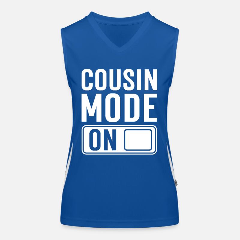 Werdende Cousine Spruch Funktionelles Kontrast-Tank Top für Frauen