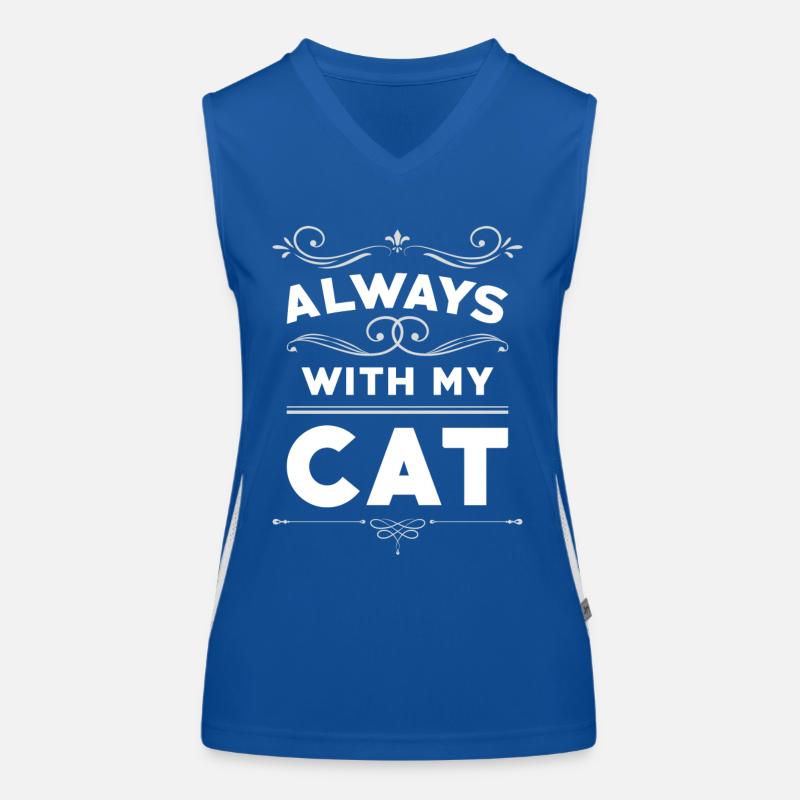 Immer mit meiner Katze Funktionelles Kontrast-Tank Top für Frauen