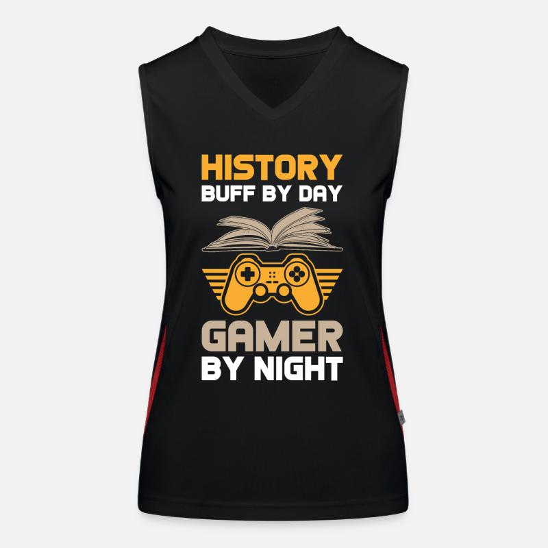 Geschichtslehrer Geschenk Funktionelles Kontrast-Tank Top für Frauen