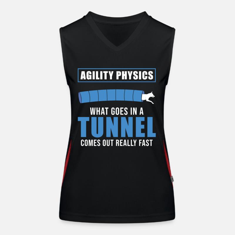 Dog Agility Funktionelles Kontrast-Tank Top für Frauen
