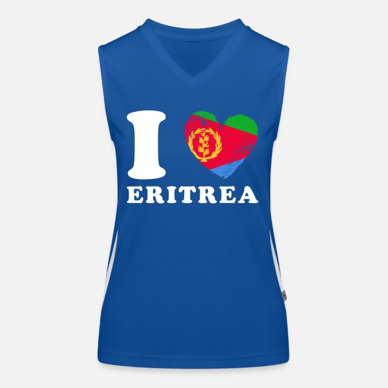 Ich liebe Eritrea Funktionelles Kontrast-Tank Top für Frauen