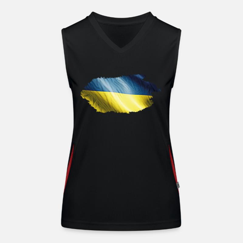 Ukraine Flag Women's Functional Contrast Tank Top