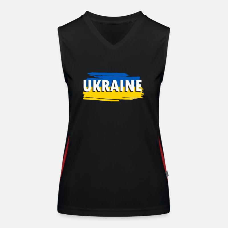 Ukraine Flag Women's Functional Contrast Tank Top