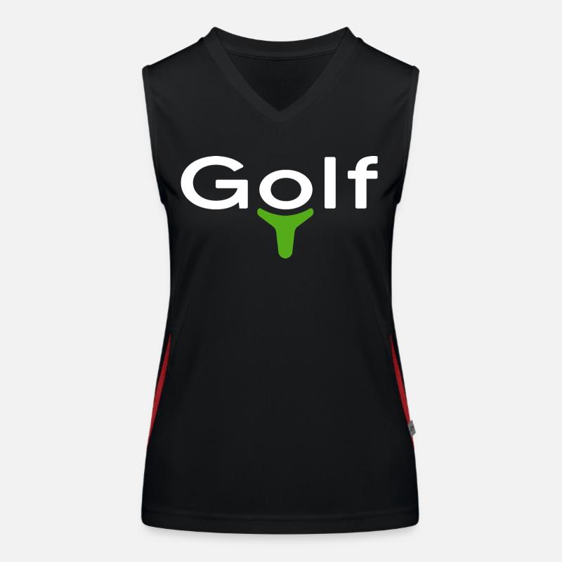 Golf Golf Golfer Golf Course Handicap Débardeur respirant contrasté Femme
