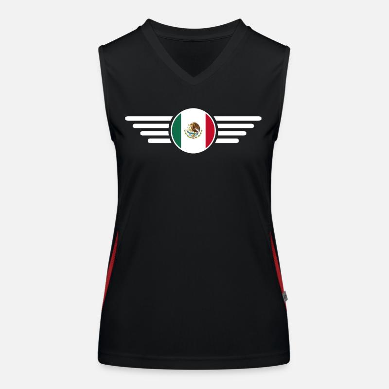 Mexico Style Design T-Shirt - Women's Functional Contrast Tank Top - black/red