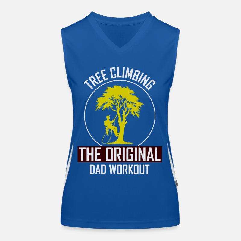 Baumpfleger Vater Baumchirurg Kletterer Klettertrimmer Funktionelles Kontrast-Tank Top für Frauen