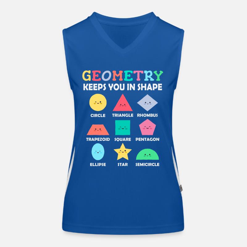 Geometrische Formen mit positiven Sprüchen Funktionelles Kontrast-Tank Top für Frauen