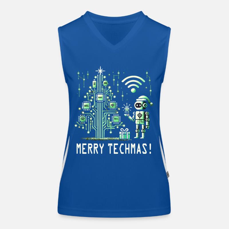 Merry Techmas - Robots et Circuit Noël Débardeur respirant contrasté Femme