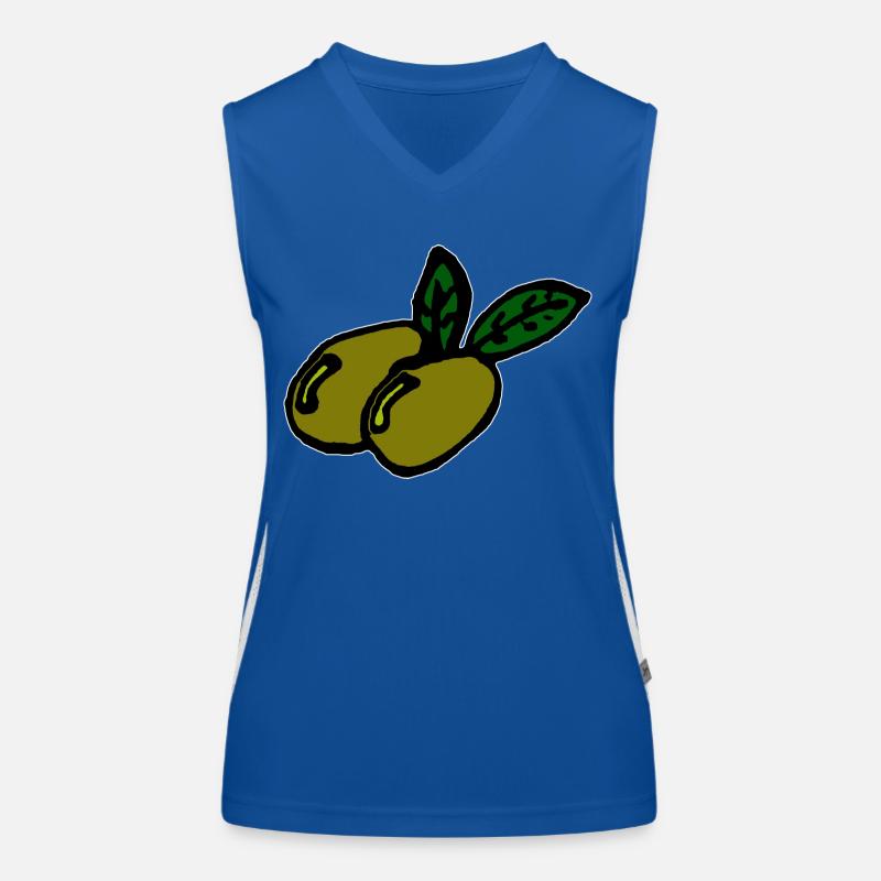 Zwei Oliven Funktionelles Kontrast-Tank Top für Frauen
