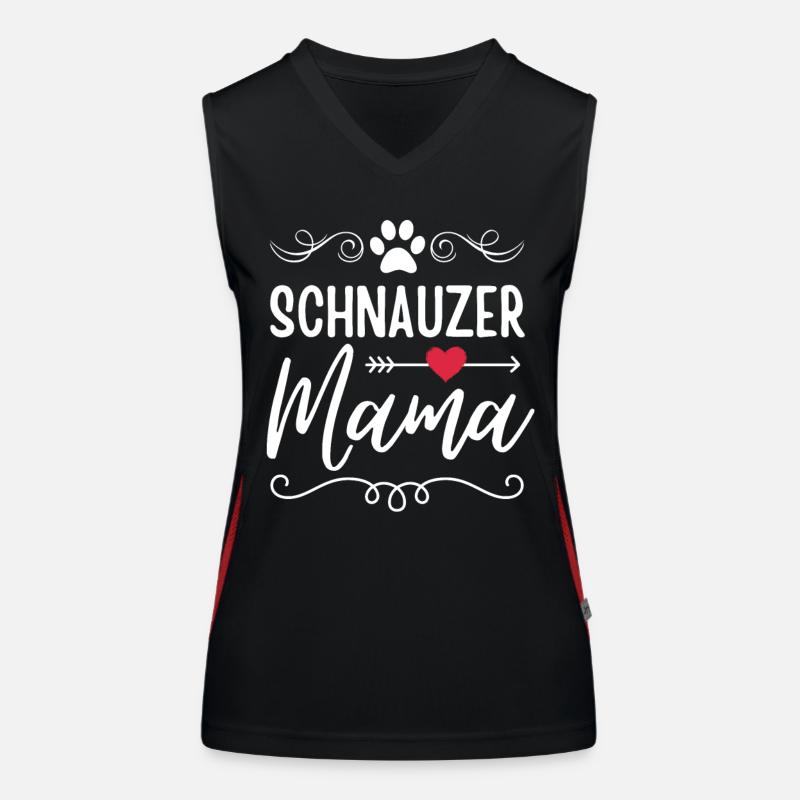Schnauzer Mama Schnauzer Lover Women's Functional Contrast Tank Top