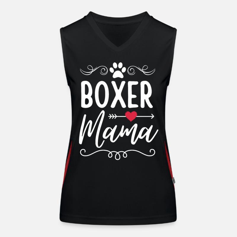 deutscher Boxer Mama Boxer Liebhaber Funktionelles Kontrast-Tank Top für Frauen