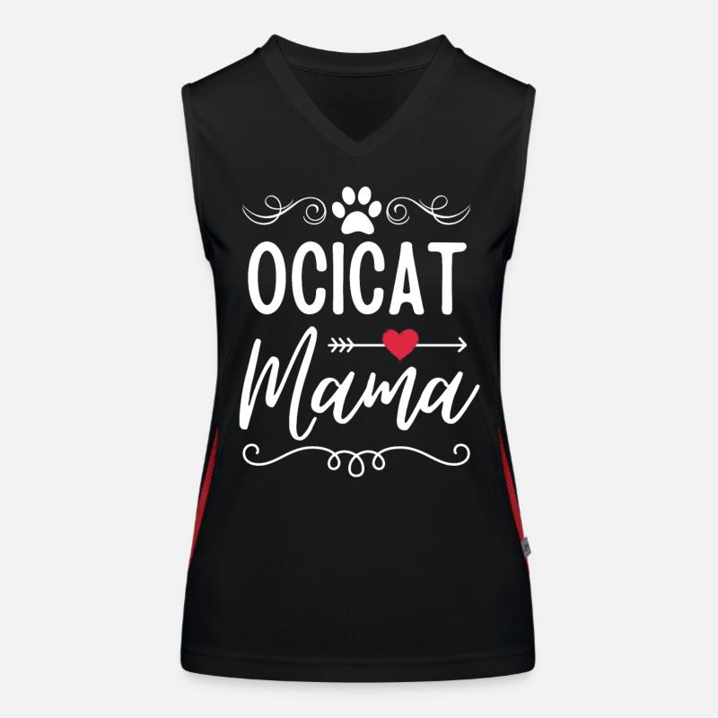 Ocicat Chat Maman Ocicat Maman Débardeur respirant contrasté Femme