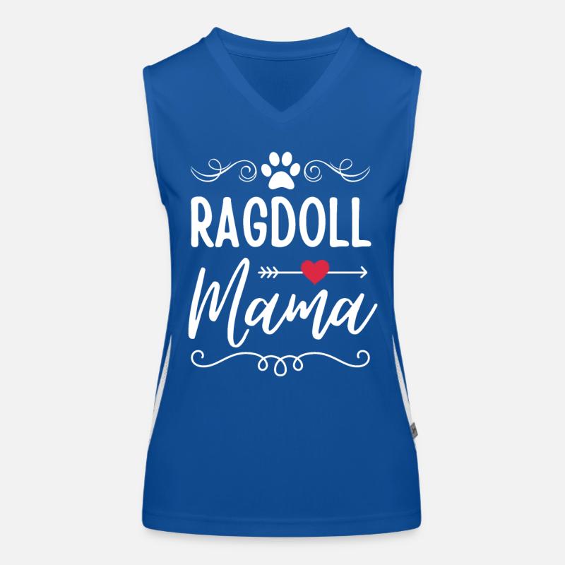 Ragdoll Katze Mama Ragdoll Mom Funktionelles Kontrast-Tank Top für Frauen