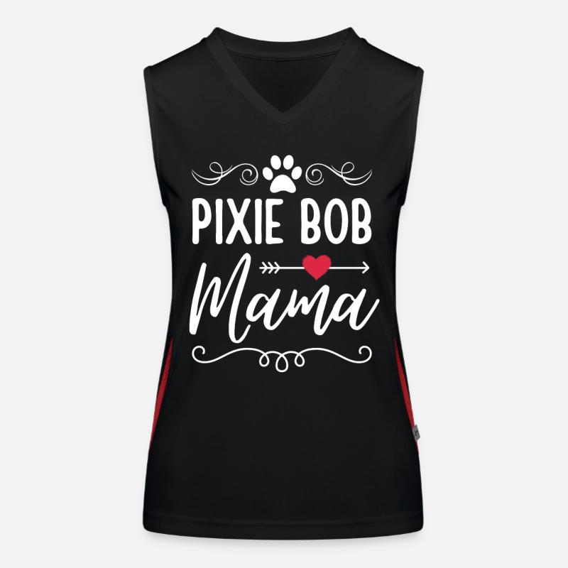 Pixie Bob Chat Maman Pixie Bob Maman Débardeur respirant contrasté Femme
