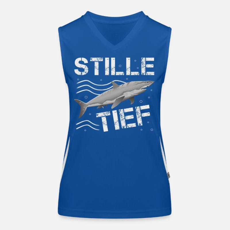 stille Wasser, ruhig, introvertiert, sind tief Funktionelles Kontrast-Tank Top für Frauen